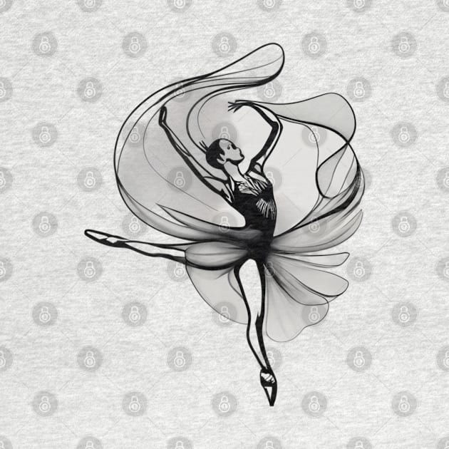 Ballerina Dancer Silhouette by CBV